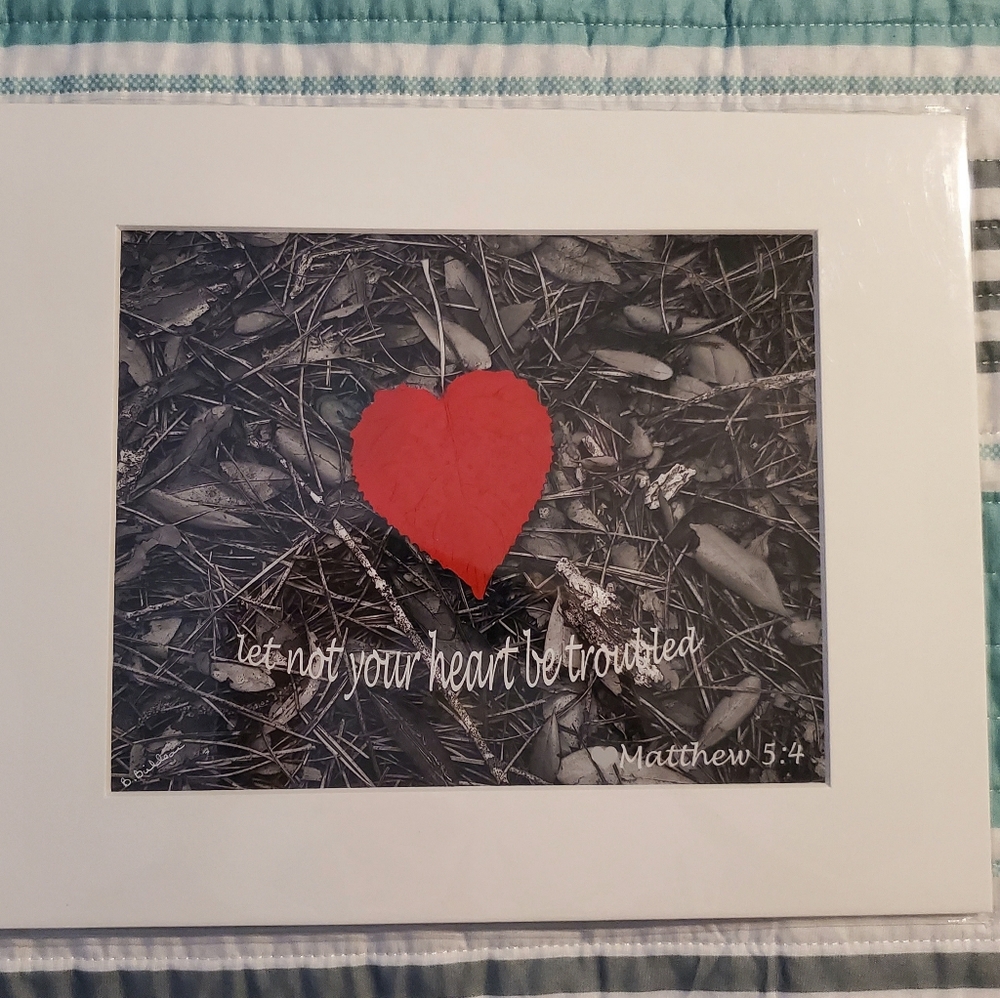 Inspirational matted print